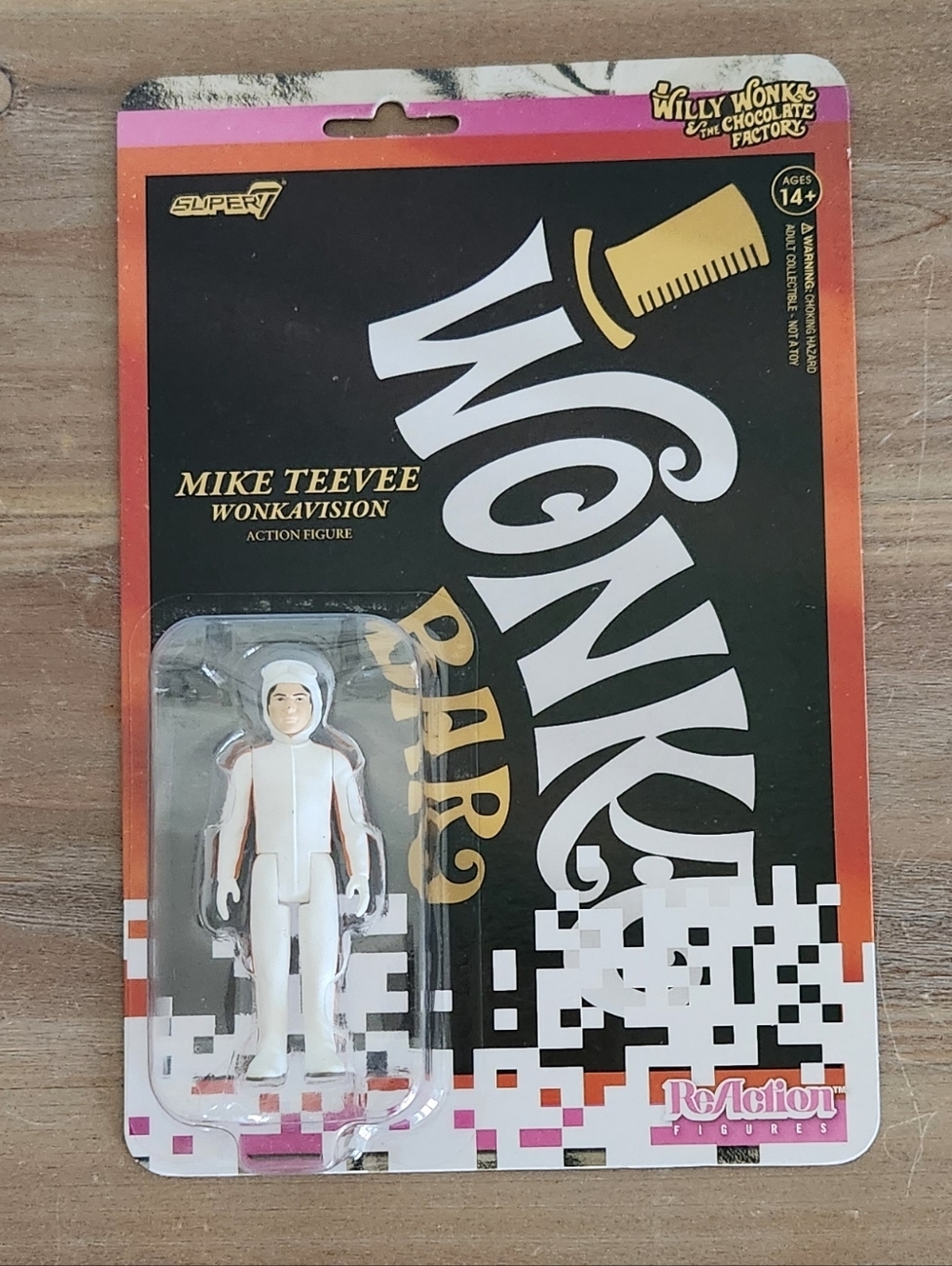 🍫 Super7 ReAction: Mike Teevee (Wonkavision) 📺 Action Figure Willy Wonka NWT - Picture 5 of 10